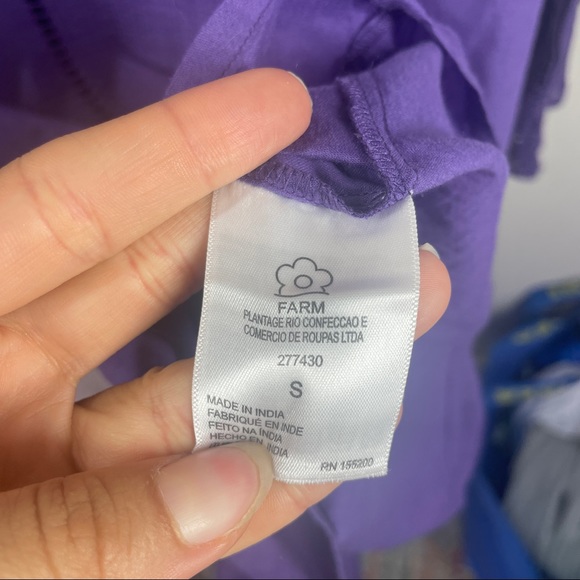 FARM Rio Purple Lace Detail Dress - Picture 8 of 9